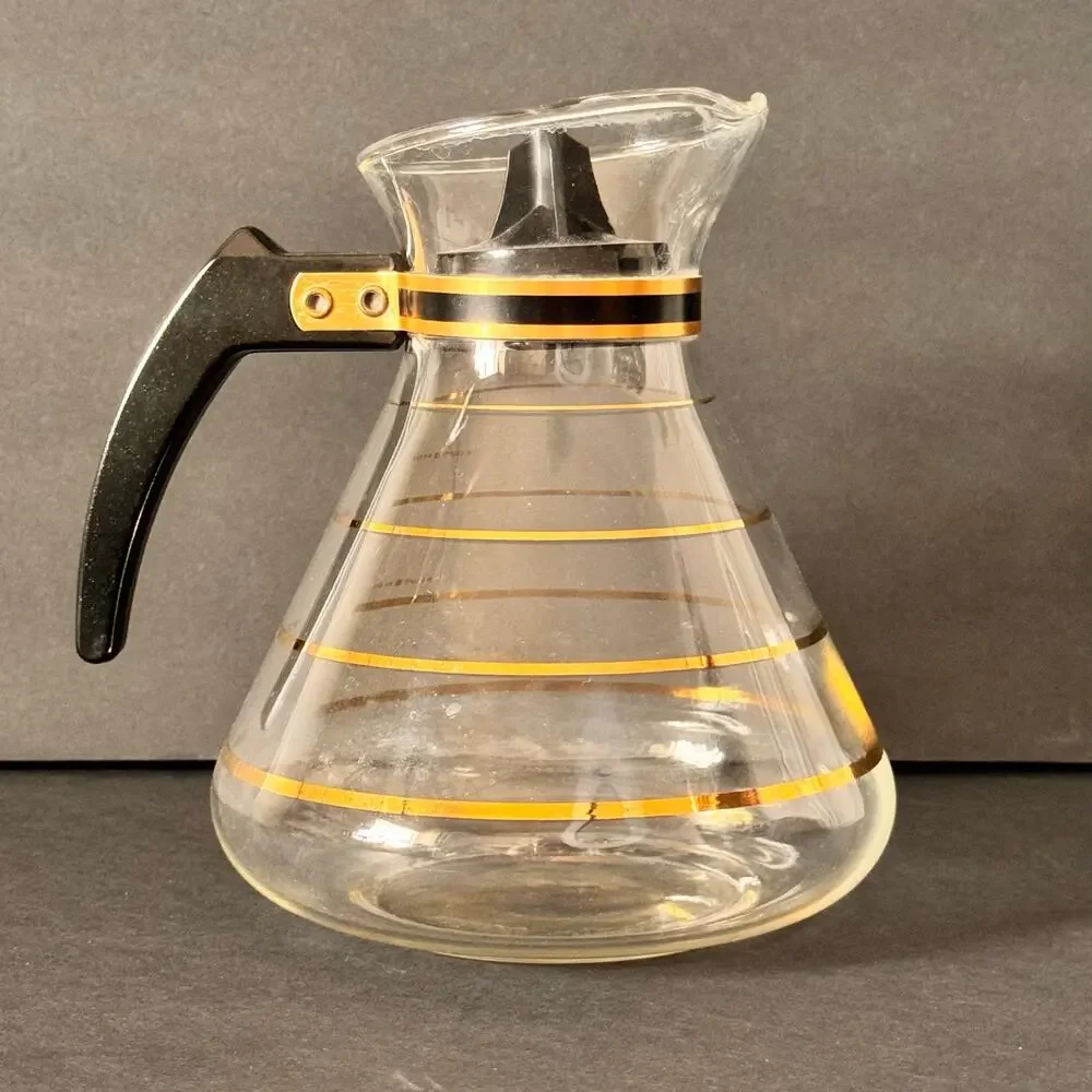 Retro Mid Century David Douglas Flameproof Glass Hot Coffee 44 oz 8-10 C Carafe